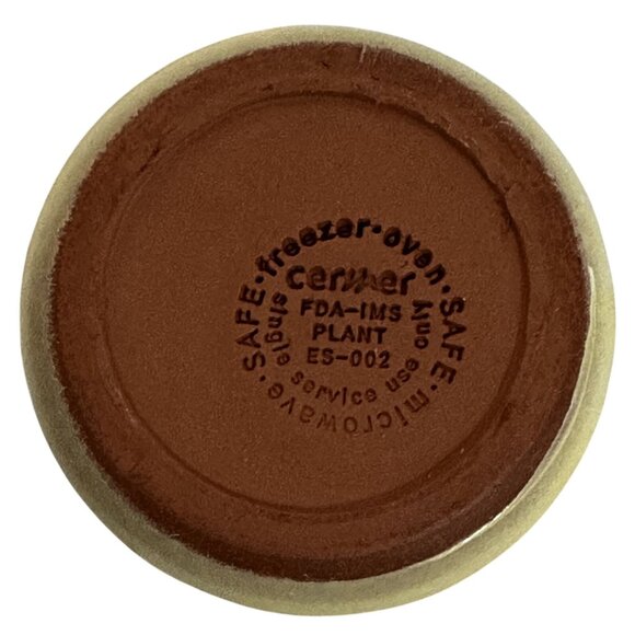 La Fermiere Terra Cotta Yellow Empty Yogurt Pot Small 3" - Picture 2 of 2